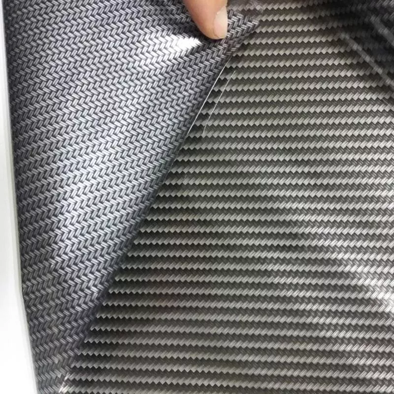 Black & silver carbon fiber hydro dip film