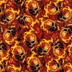 Fire & skull Hydrographic film on sale