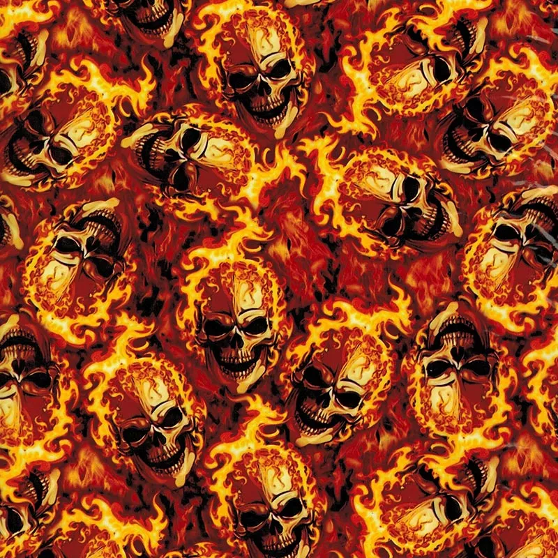 Fire & skull Hydrographic film on sale