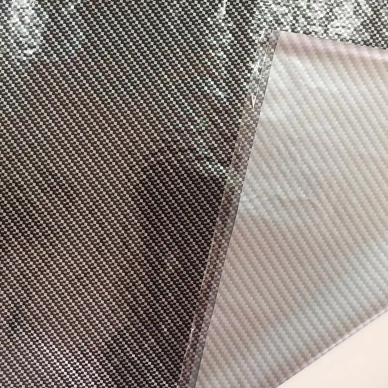 Black & silver carbon fiber hydro dipping film